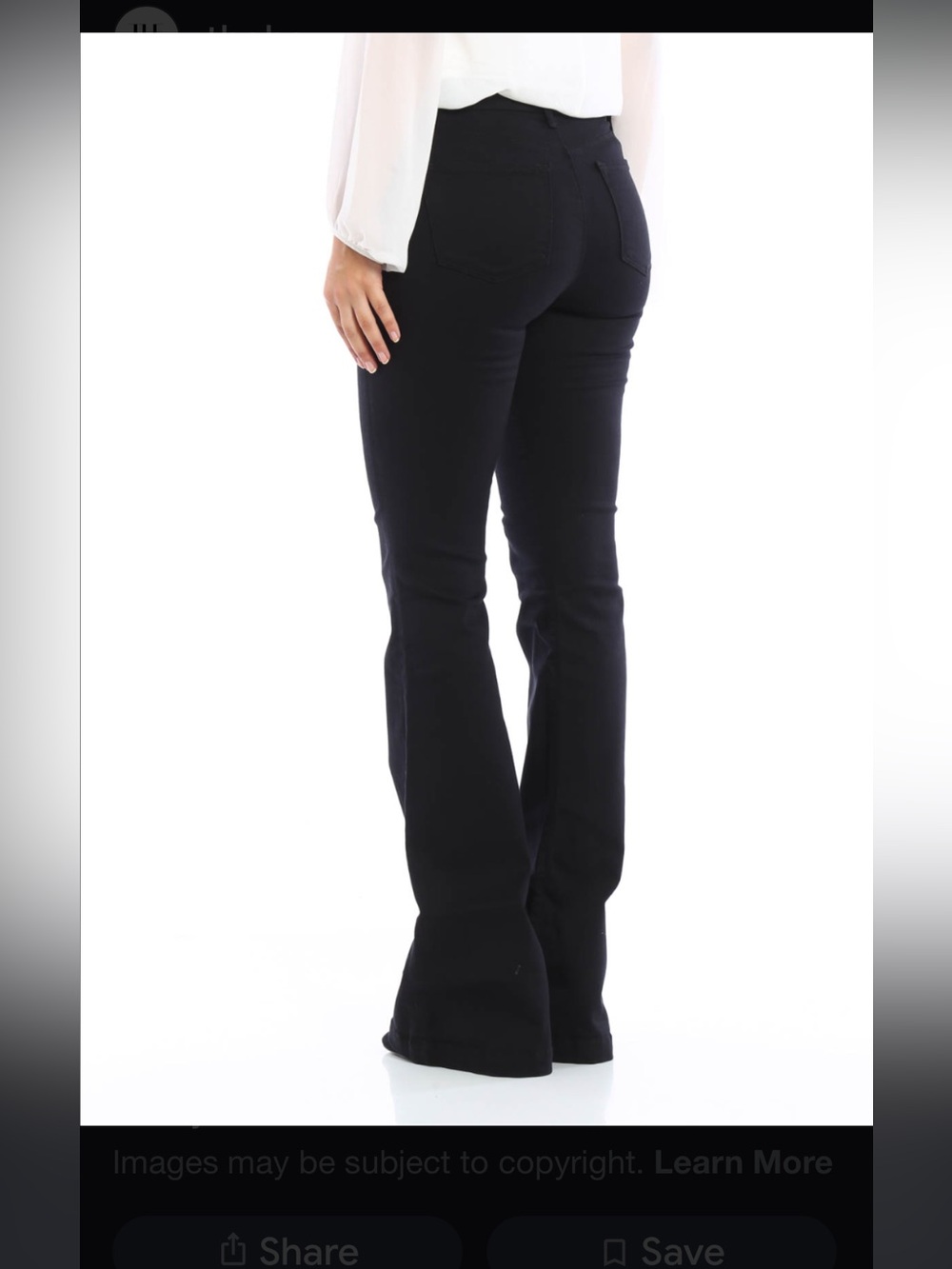 J Brand Martini Black Flare Jeans